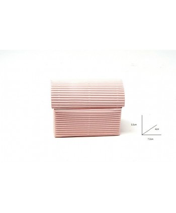 Envase baúl cartón ondulado rosa 7 3 x 5 5 x 4cm
