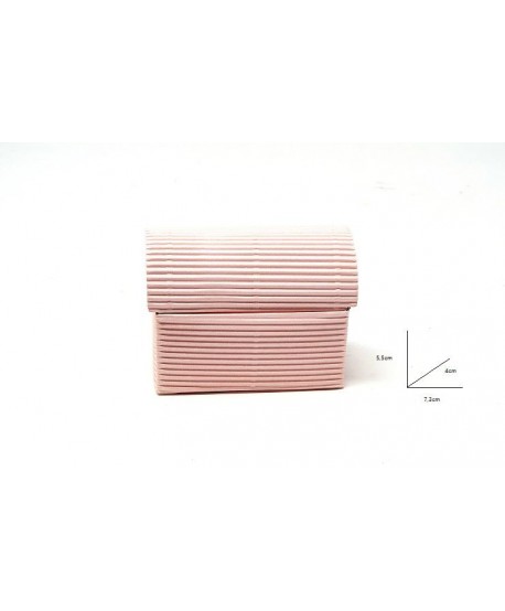 Envase baúl cartón ondulado rosa 7,3 x 5,5x4cm