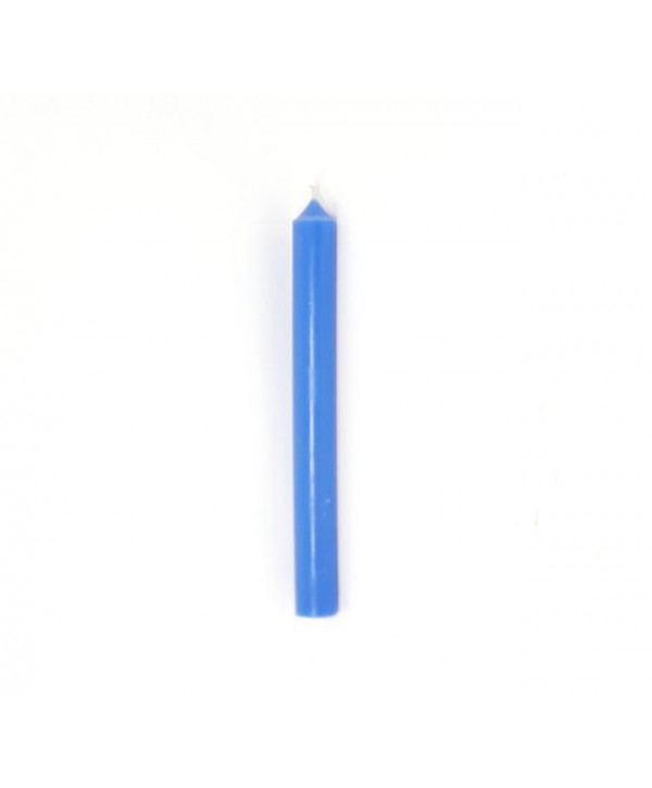 Vela cilíndrica cirio 20 x 2 2cm azul  