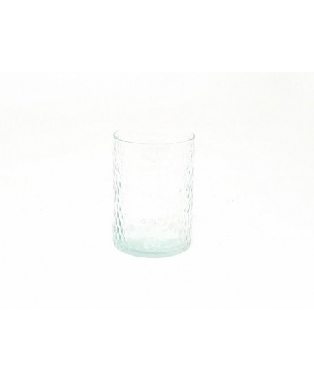 Alquiler portavela cristal d.8cm Alt.11cm esmerilado
