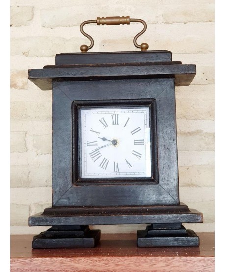 Reloj sobremesa madera/latón 25x30cm 