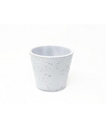 Macetero cerámica d 13cm Alt 11cm roca blanca 701/13