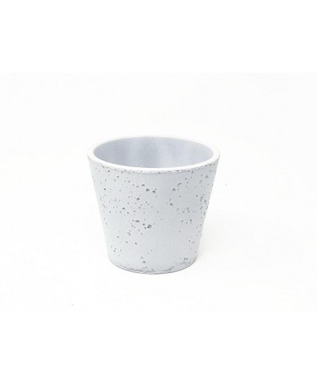 Macetero cerámica d.13cm Alt.11cm roca blanca 701/13