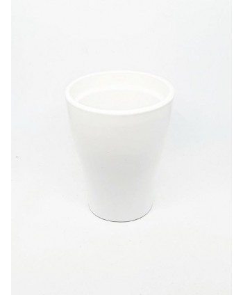 Macetero cerámica d 7cm Alt 9cm blanco