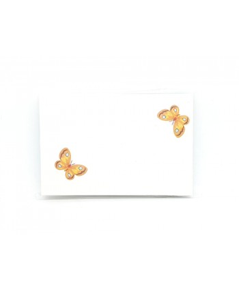 Lote 50 tarjetas regalo 9 4x6 2cm mariposas