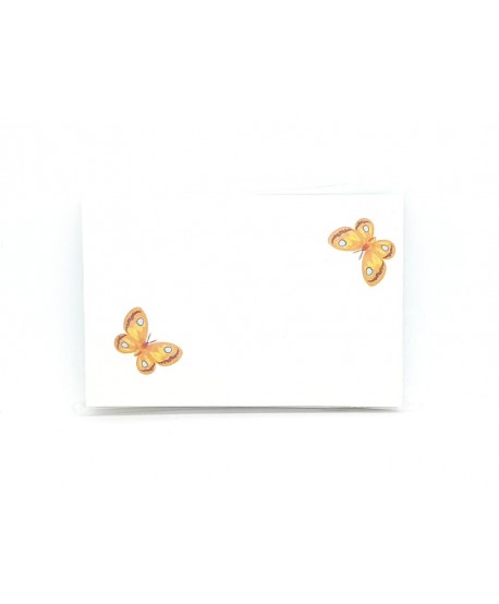 Lote 50 tarjetas regalo 9,4x6,2cm mariposas