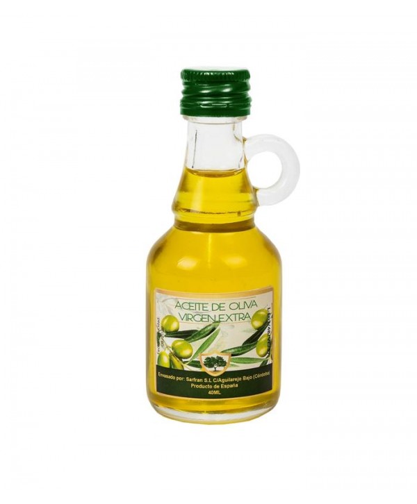 Aceite de oliva virgen extra 40ml Alt 9 5cm diámetro 3 5cm