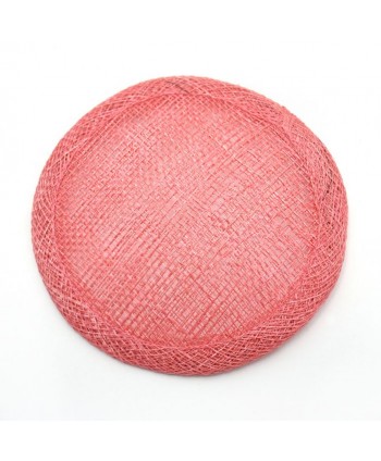 Base tocado sinamay de 11cm rosa coral