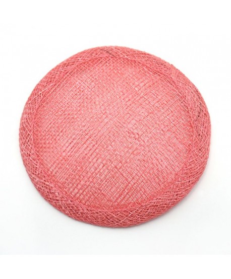 Base tocado sinamay de 11cm rosa coral