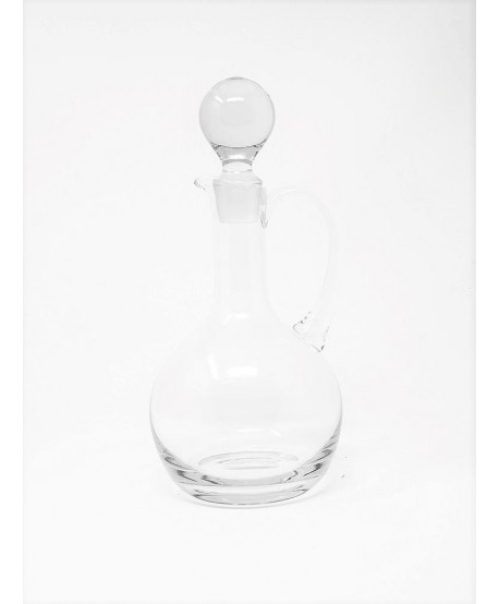 Botella cristal licorera c/asa Alt.27cm d.13cm 0,70litros