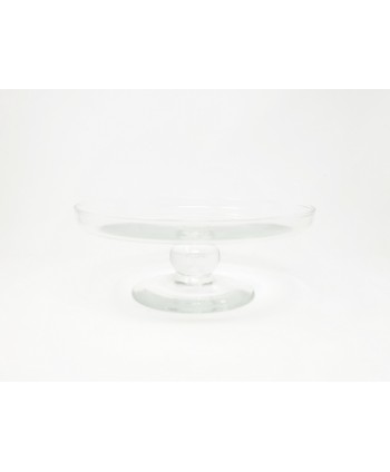 Plato tarta cristal c/pie s/tapa Alt 10cm d 25cm