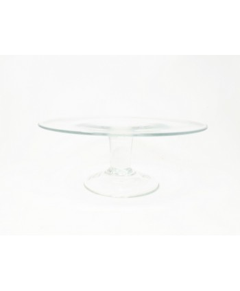 Alquiler plato tarta cristal c/pie s/tapa Alt 11 5cm d 31cm plano