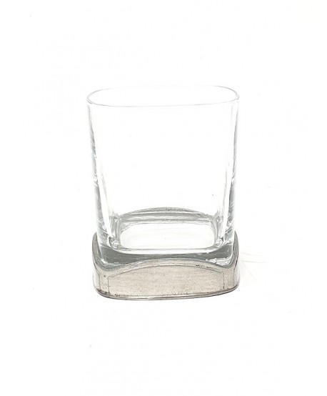 Vaso cristal/estaño agua 9,2x7,2x7,2cm
