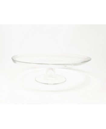 Alquiler plato tarta cristal c/pie s/tapa Alt 10cm d 35cm