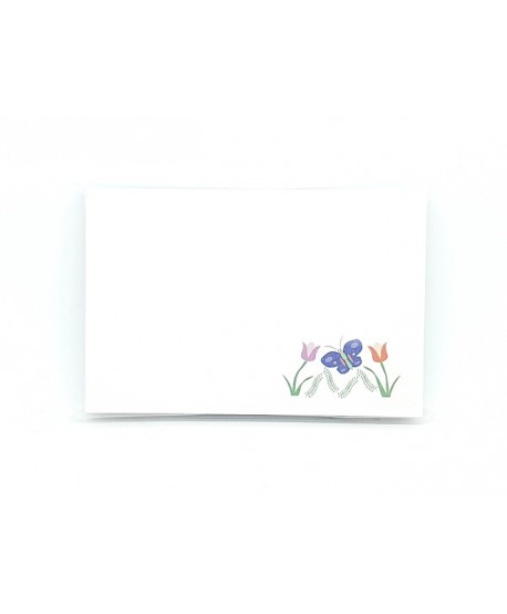 Tarjeta regalo unidad 9,4x6,2cm tulipanes/mariposa