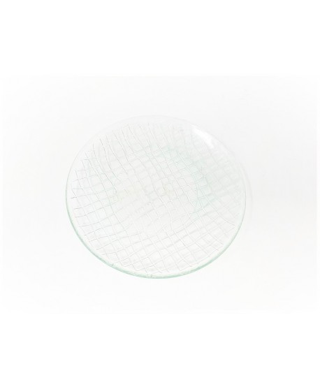 Plato cristal vajilla malla d.26cm