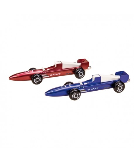 Bolígrafo personalizable coche carreras 13,5cm surtidos colores