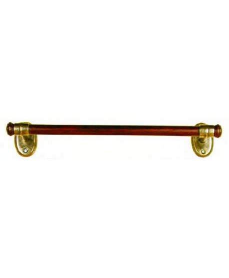 Toallero madera-bronce barra 50cm