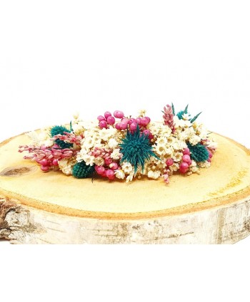Corona de niña abierta 16 x 3,5cm línea Creta flores preservadas