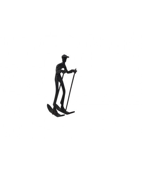 Figura bronce viejo esquiador 24cm