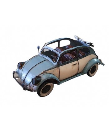 Réplica coche volkswagen escarabajo descapotable metálico 22x5x8 5x8 5cm