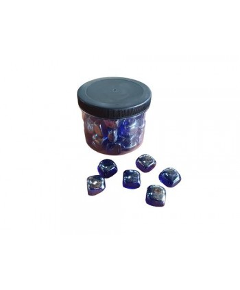 Bote de cubos de cristal 1kg  azul