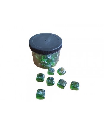 Bote de cubos de cristal 1kg  verde