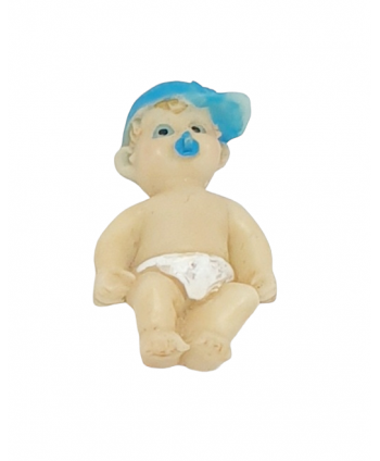 Regalo bautizo bebe plano 3cm azul