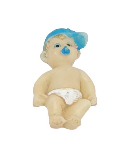 Figura mini bebe plano 3cm azul