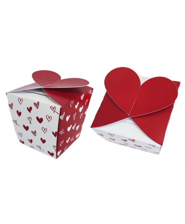 Lote 12 cajas cartón 6x5x5cm corazones