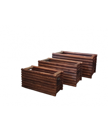Jardinera rectangular madera 50x23x23cm