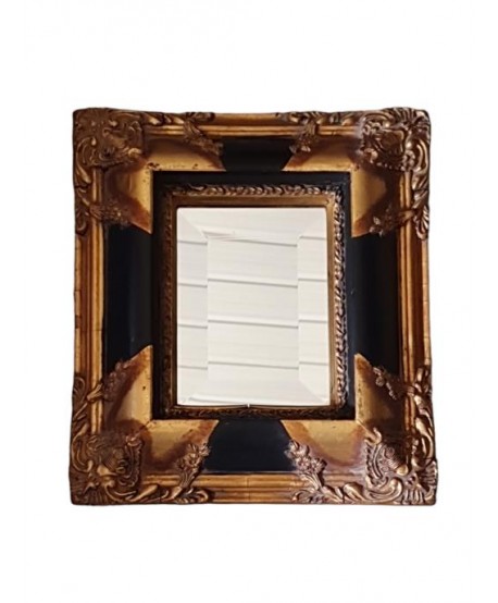 Espejo pared  13x18cm/28x33cm marco negro y dorado