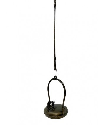 Lámpara aceite bronce viejo 53x11cm