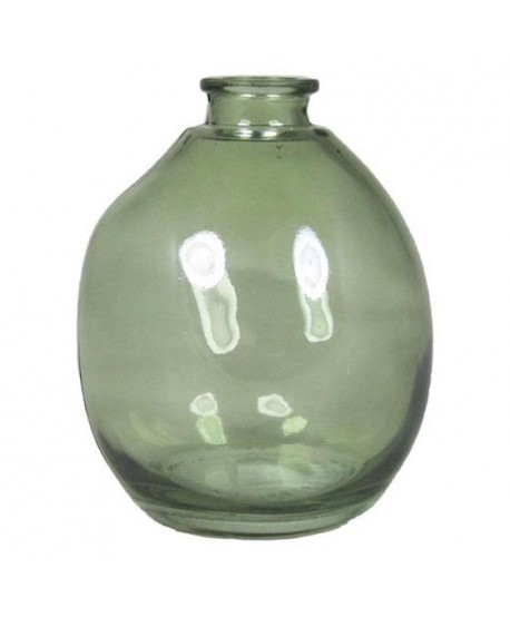 Alquiler florero mini cristal reciclado Alt.12cm x d.10cm verde