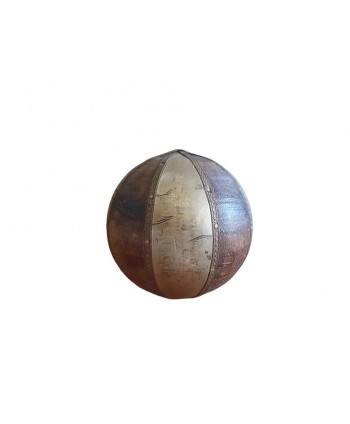 Bola decoración madera/latón gajos d 10cm