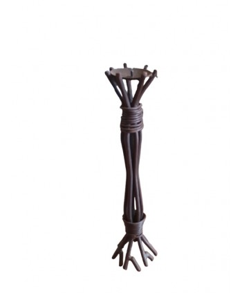 Portavela candelabro hierro ramas d 7cm Alt 30cm