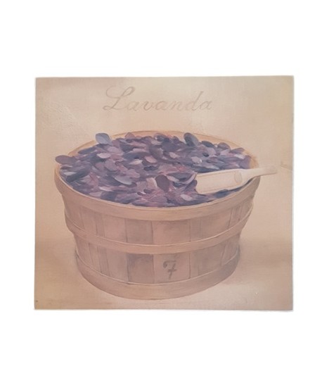 Cuadro tabla lámina 23x23 lavanda