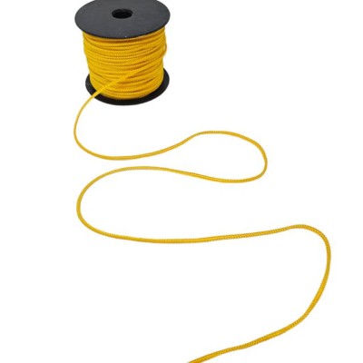 Rollo cordón trencilla rayón 50 mts  3mm amarillo oro