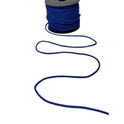 Rollo cordón trencilla rayón 50 mts  3mm azul