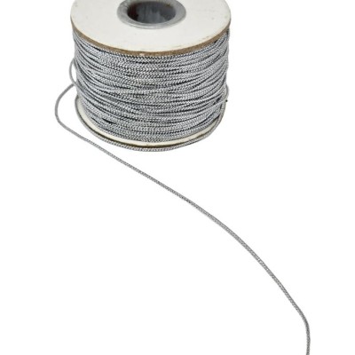 Rollo cordón liso 1 5mm 100mts plata