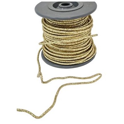 Rollo cordón liso wired 2 5mm 25mt dorado 