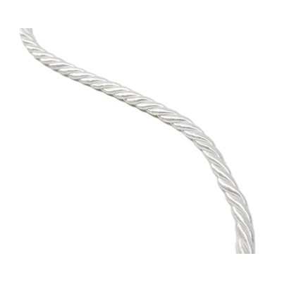 Rollo cordón rayón 6 mm blanco