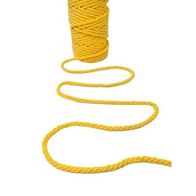 Metro cordón algodón 6mm amarillo