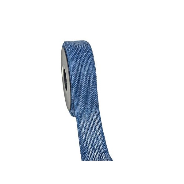 Metro cinta yute 40mm azul