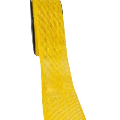Rollo cinta yute 60mm 20mts  amarillo