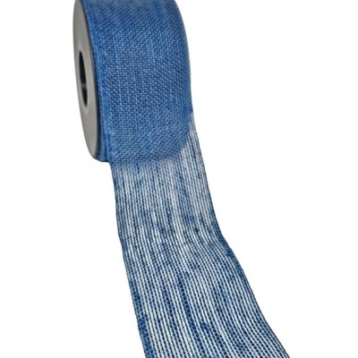 Rollo cinta yute 60mm 20mts  azul