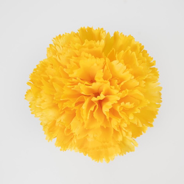 Flor de flamenca clavel d.10cm amarillo