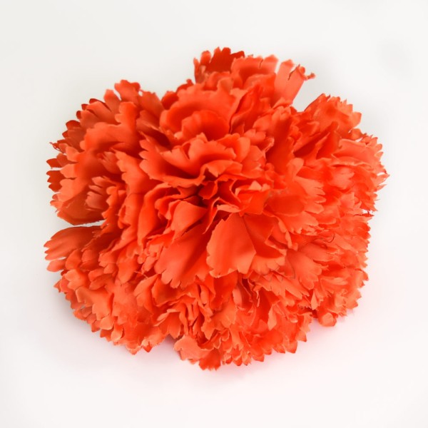 Flor de flamenca clavel d.10cm naranja