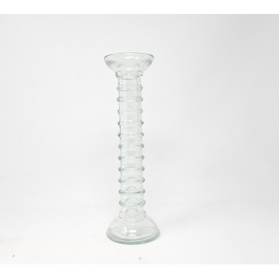 Portavela cristal columna rondo d 7 5cm Alt 24 5cm