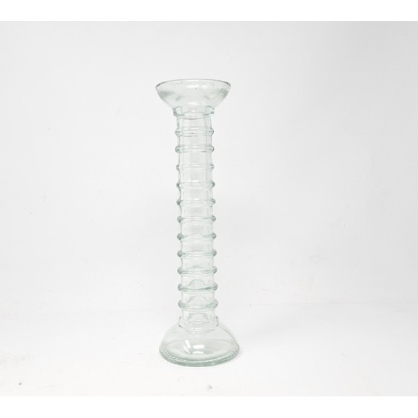 Portavela cristal candelabro columna rondo d.7,5cm Alt.24,5cm